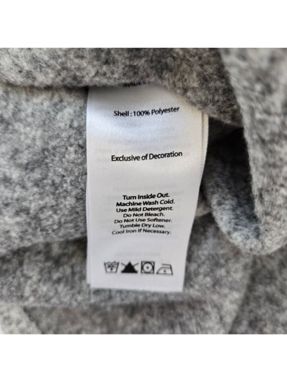 Eddie Bauer Gray Heathered Half Zip Fleece Pullover Sweatshirt Size XL - Picture 5 of 5